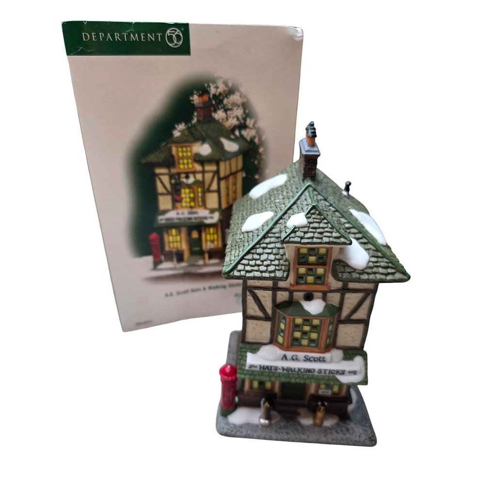 Dept 56 Dickens Village A.G. Scott Hats Walking Stick 56.58741 2005 Christmas D1